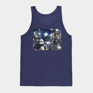 Ninja Turtles 1990 Movie Animated Style Poster Tank Top